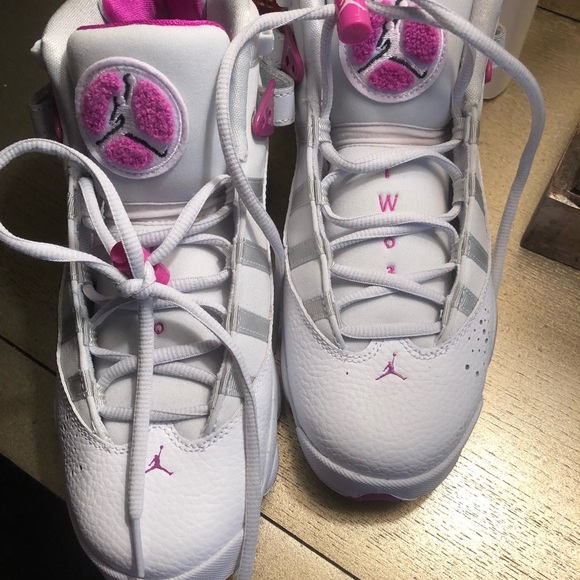 jordan 6 rings grey and pink